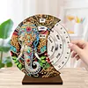 Diamond Painting Wooden Elephant Moon Perpetual Calendar