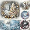 (Multi-Style)Winter Scenery-11CT Stamped Cross Stitch 40*40cm/15.75*15.75in