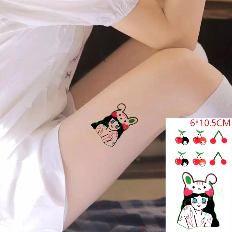 Waterproof Temporary Tattoo Sticker Cartoon anime Boy Knife Tatto Flash Tatoo Fake Tattoos Small Size Art for Kids Men Women