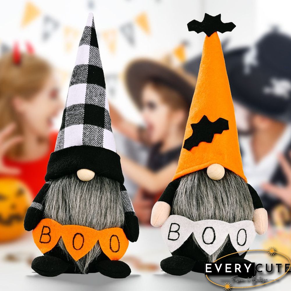 Popular Home Creative Christmas Elf Doll Horror Rudolph Long Hat Striped Festival Ornaments Faceless Gnome Doll Halloween Decorations