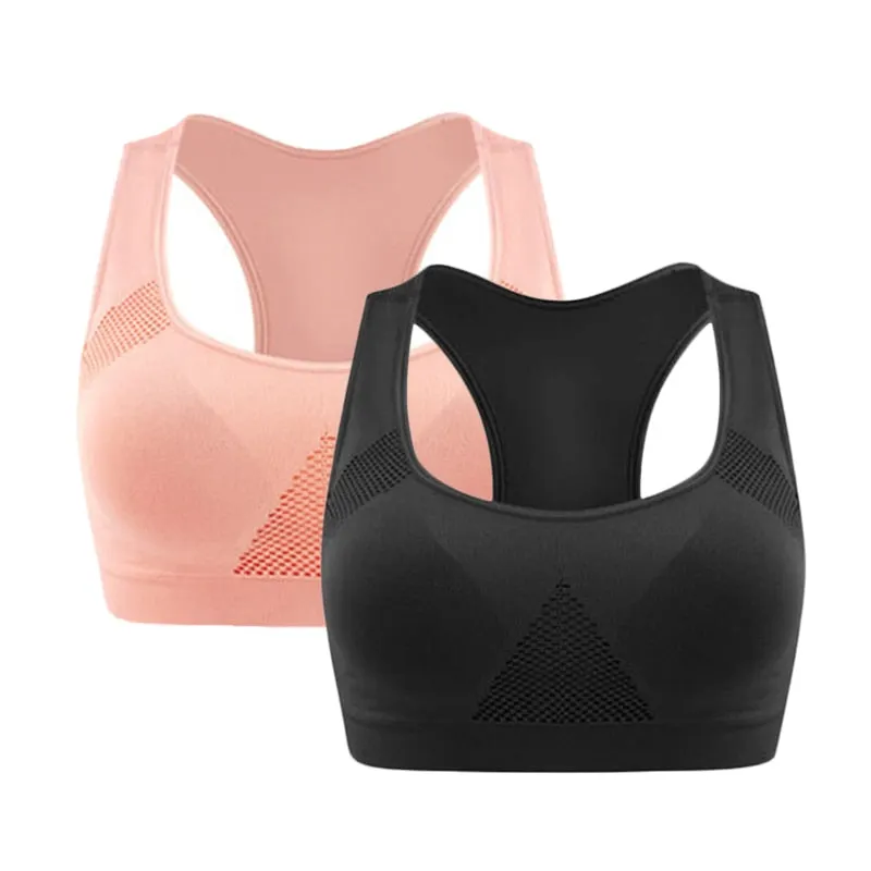 VEAMORS Absorb Sweat Seamless Sports Bras, Women Wirefree Padded Yoga Bra Underwear ,Athletic Vest Fitness Running Tank Tops