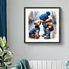 (US Local)Paint By Numbers Kit On Canvas DIY Oil Art Boy Dog Picture Home Decor40x40cm