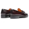 Handmade Mens Brown Leather Boat Loafers Dress Wedding Shoes