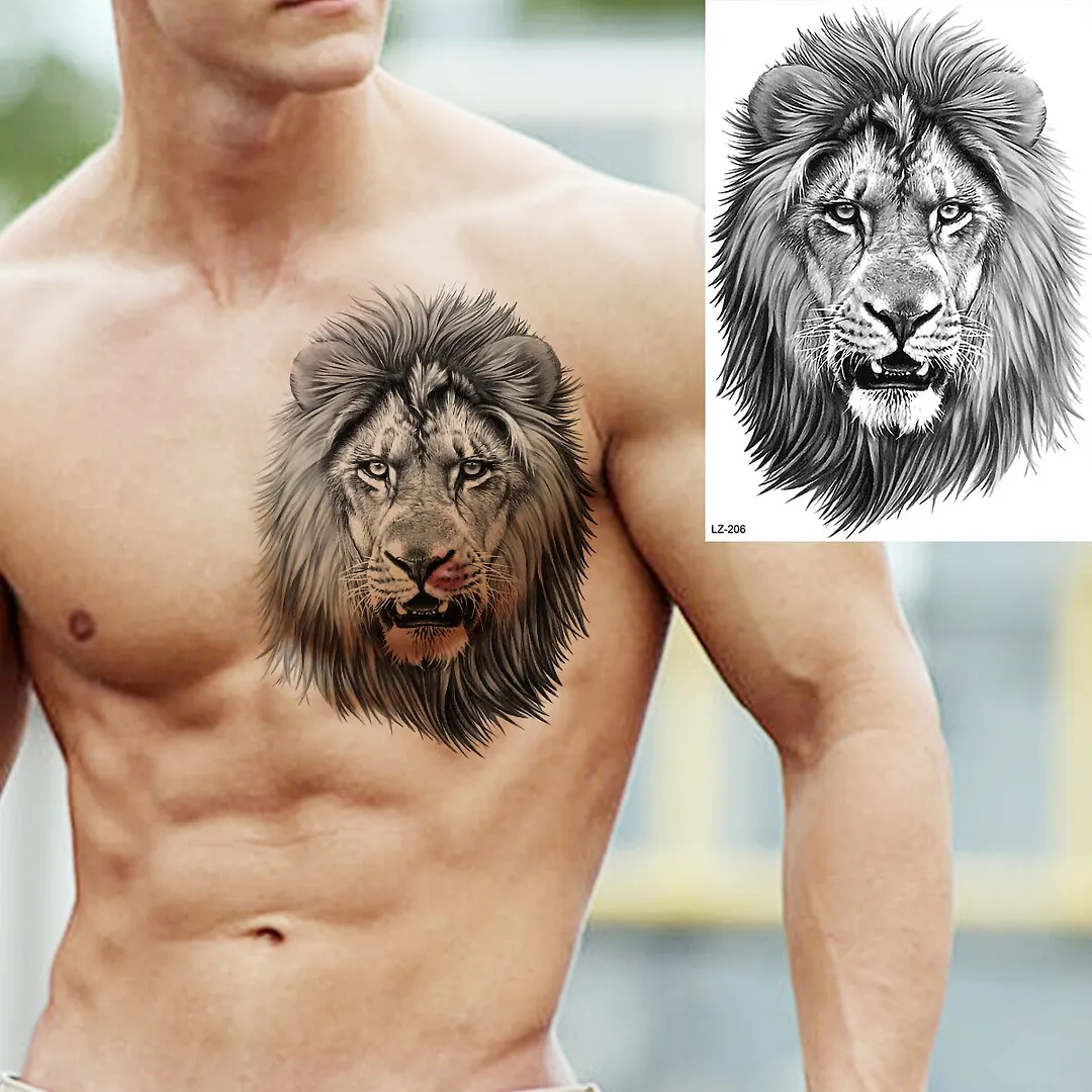 Sdrawing Cuttlefish Skeletion Scary Temporary Tattoos For Men Women Pirate Tiger Skull Totem Fake Tattoo Sticker Tatoos Octopus