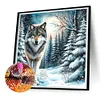 Snow Wolf-Full Round Diamond Painting 30*30CM