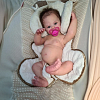 17" Lifelike Innocent and Lovely Reborn Brown Hair Newborn Girl Sapin with Heartbeat💖 & Sound🔊 - RBBI-Myrebornbabydoll&reg; Myrebornbabydoll&reg;