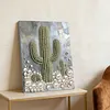 Cactus DIY Pearl Painting Kit with Frame 30x40cm Pearl Gem Paintings Picture Arts Craft for Adults Beginners Gift Home Wall Decor