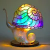 20-calowa lampa stołowa witrażowa z kolekcji botanicznej (OSTATNI DZIEŃ)