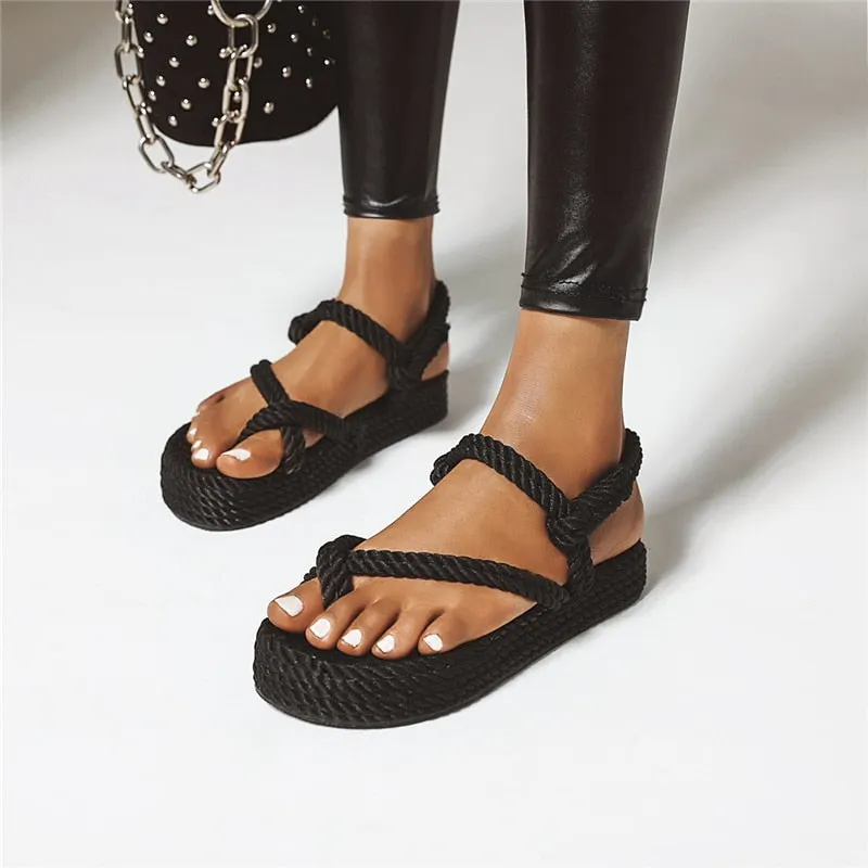 Lucyever 2020 Summer Women Gladiator Sandals Female Beach Shoes Wedge Shoes Falts Comfortable Platform Sandals Sandalia Feminina