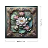 (US Local)Paint By Numbers Kit On Canvas DIY Oil Art Lotus Home Wall Decor 40x40cm