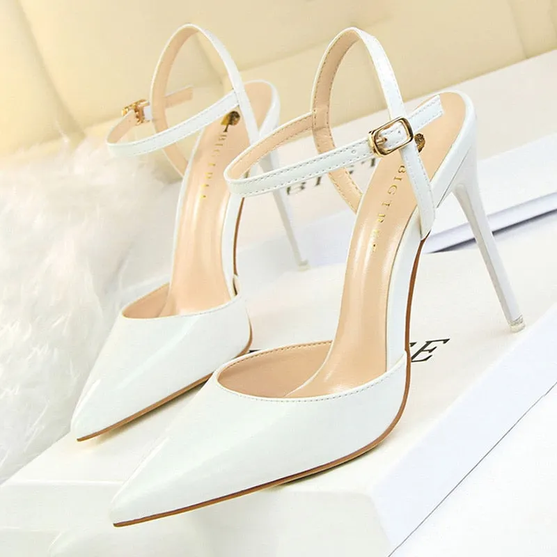 BIGTREE Shoes Hollow Out Woman Pumps Red High Heels 2022 Sexy Women Heels Stiletto Wedding Shoes Buckle Party Shoes Female Shoes