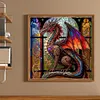 Stained Glass Dragon-11CT Counted Cross Stitch Kit(40*40cm)