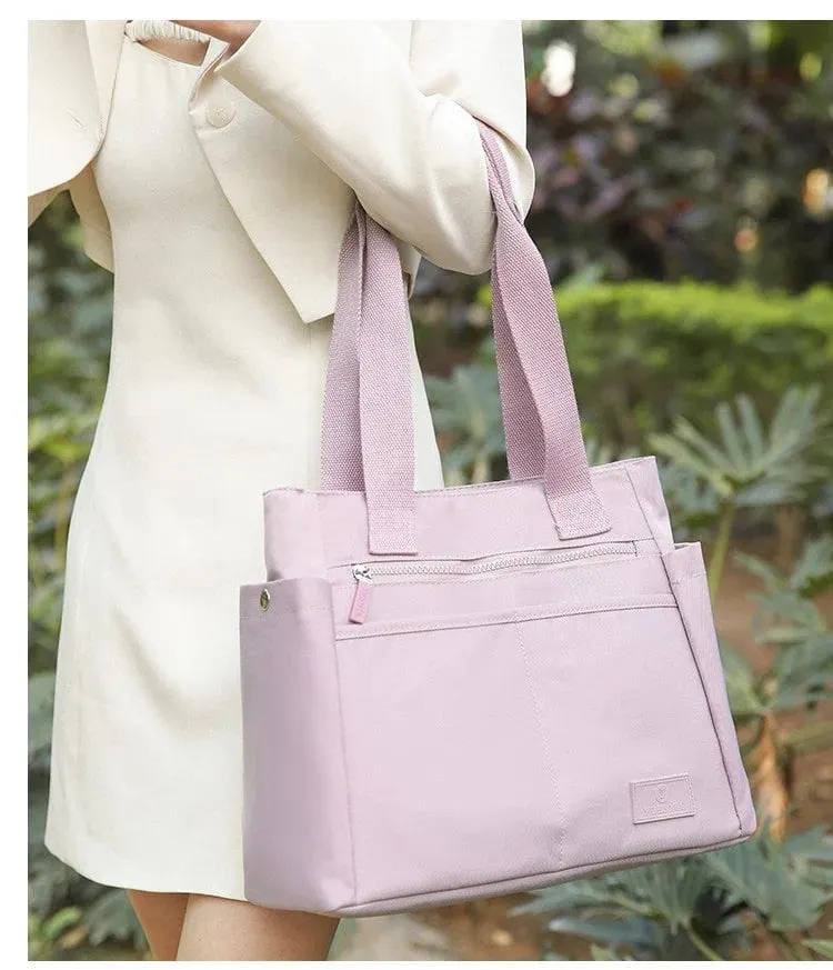 【Japanese handmade】8 colors Large capacity multi-pocket handbag