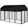 [US Local Warehouse] Outdoor Secure Wire Crate Kennel Anti-Rust Metal Dog Cage for Medium Small Dogs
