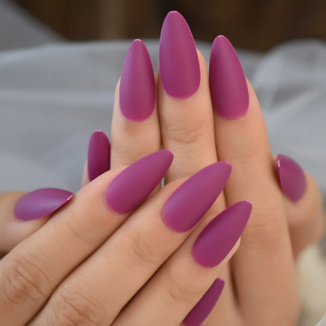 Nail Art Salon Oval Acrylic French Nail Kit Real Medium Length Grace Oval Fake Nails French 24 Tips-Nail Inspo