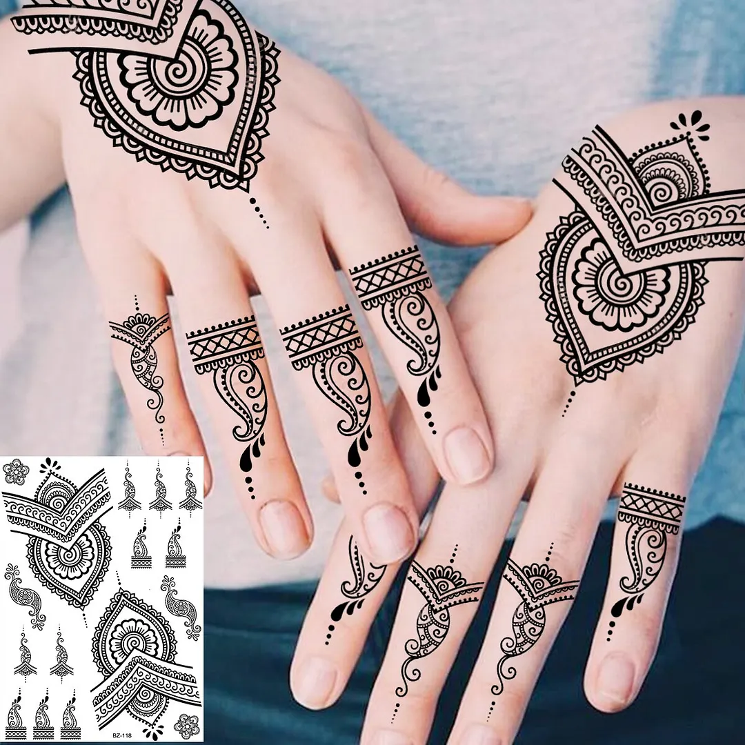 Sdrawing Peony Flower Temporary Tattoos For Women Adults Realistic Compass Moon Pendant Fake Tattoo Sticker Arm Body Tatoos
