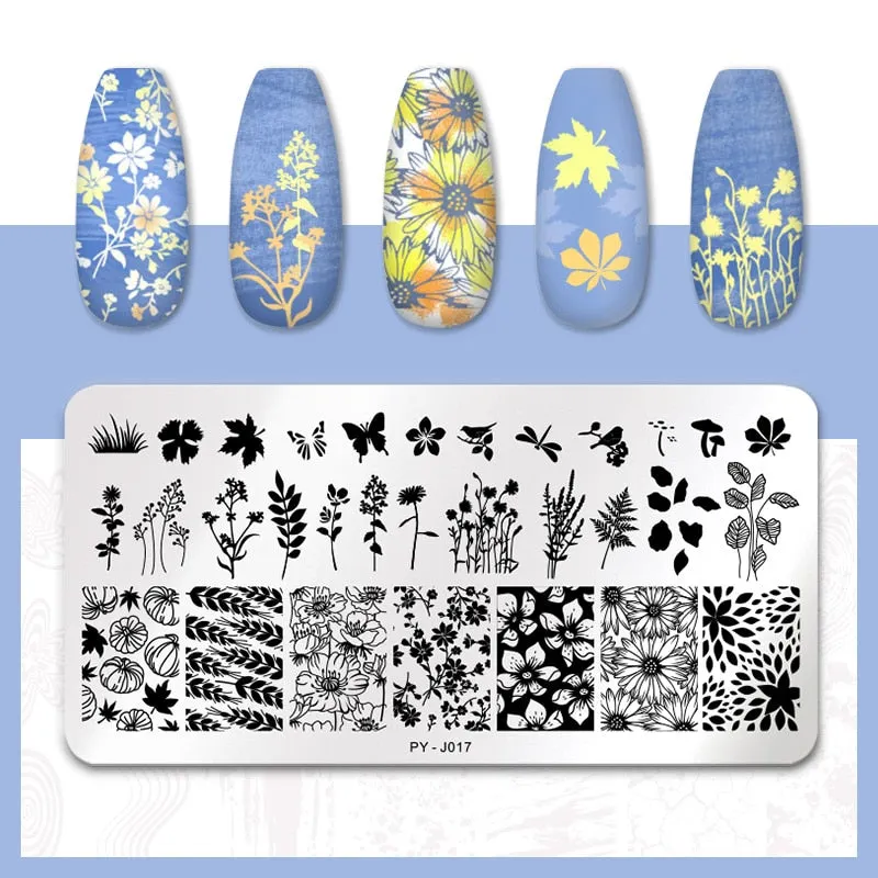 PICT YOU  Nail Stamping Plates Line Pictures Stencil Stainless Steel Nail Design for Printing Nail Art Image Plate Tool-Nail Inspo