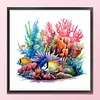 Underwater World - 14CT Stamped Cross Stitch - 40*40cm - Animal