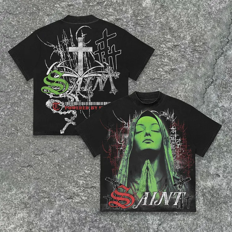 Saint Vintage Makes Old Graphics Cotton T-Shirt