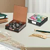 (US Local)Peacock PU Diamond Art Note Box with 160 Sheets of Paper Craft Kit