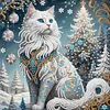 Winter Cats-Partial Special Shaped Diamond Painting 30*30CM