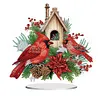 5D DIY Diamond Painting Special Shape Desk Ornament Cardinal Bird Decor Kit
