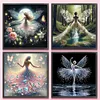 4 PCS Girl - Full Embroidery 3 Strands 11CT Stamped Cross Stitch - 45*45CM