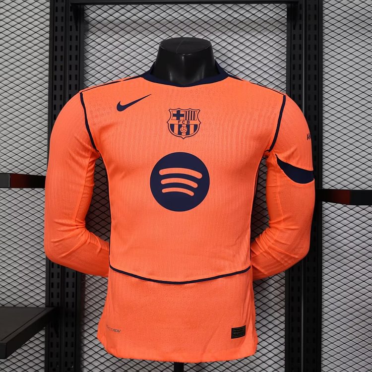 2025-26 Barcelona Second Away Long Sleeve - Player Version