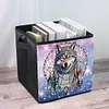 (US Local)Dream Catcher Wolf DIY Special Shape Diamond Painting Folding Storage Box Container Organizer Case Kit