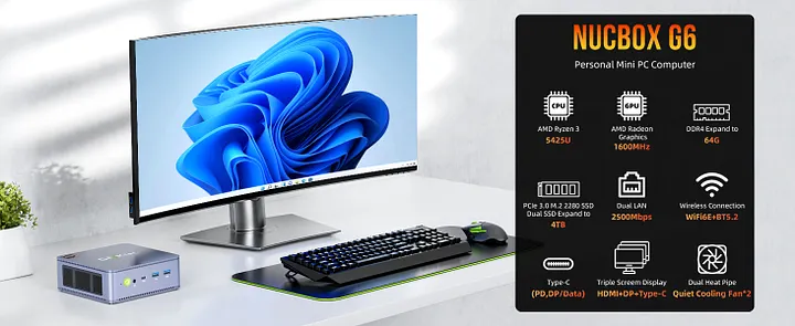 【32GB換装】GMKtec G6 Ryzen3 5425U ミニPC Amazon.co.jp: GMKtec ミニPC AMD Ryzen 3 5425U (4C/8T 最大4.10GHz