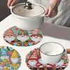 4 PCS Christmas Diamond Painting Placemat Kit for Home Kitchen Parties & Camping