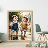 Girl Boy - 11CT Stamped Cross Stitch - 40*50cm - Character