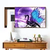Diamond Painting-5D Full Round Drill Purple Dragon