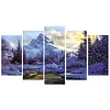 (US Local)5D DIY Full Drill Big Size Diamond Painting Snow Mountain Embroidery Mosaic Kit 95*45cm