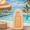 Inflatable Pool Float with Clear Window Summer Swimming Equipment (Yellow)