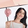 Umbrella Clip Fan Rechargeable Portable Handheld Fan for Home Office (Black)