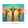 Swimming Giraffes-Paint by Numbers Acrylic Painting 50*40CM