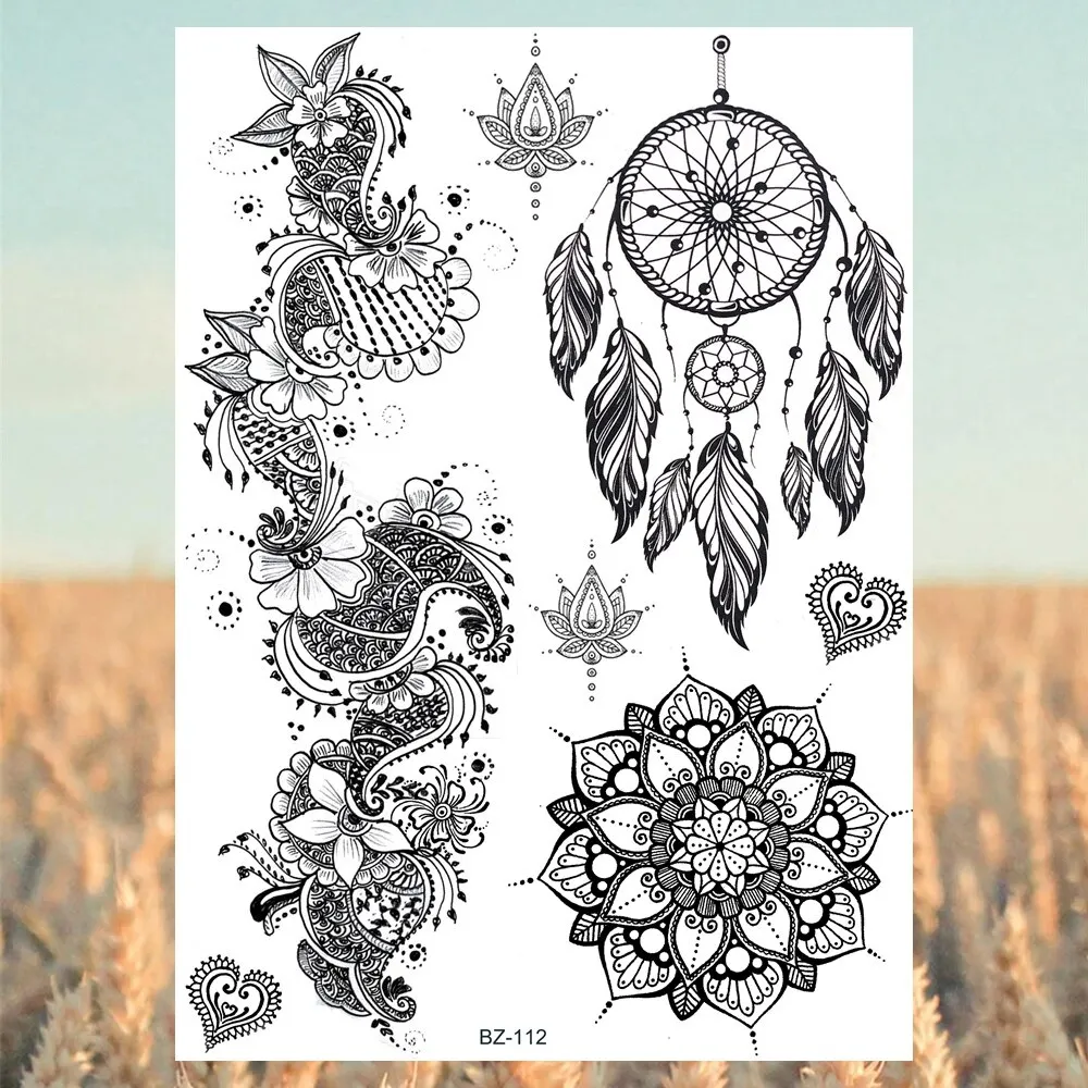 Sdrawing Halloween Skeleton Skull Vampire Temporary Tattoos For Women Adult Rose Flower Fake Tattoo Body Art Leg Arm Tatoo