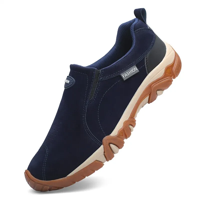 Men Casual Shoes Breathable Loafers Trendy Sneakers 2020 New Comfortable Flat Handmade Leather Suede Loafers Shoes Men Footwear