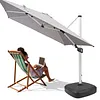 [US Local Warehouse] 2 Pack Shade Sail Poles 10FT Outdoor Sun Shade Poles 2.28in Diameter Heavy Duty Metal Post for Deck Patio Outside Backyard