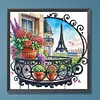 The Gardens Of The Eiffel Tower-Partial Special Shaped Diamond Painting 30*30CM