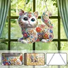 Diamond Painting Acrylic Double-side Cat Pendant Hanging Gem