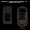 Folding Navigation Board 90 Rotating Mobile Phone Rack Outdoor Gear (Khaki)