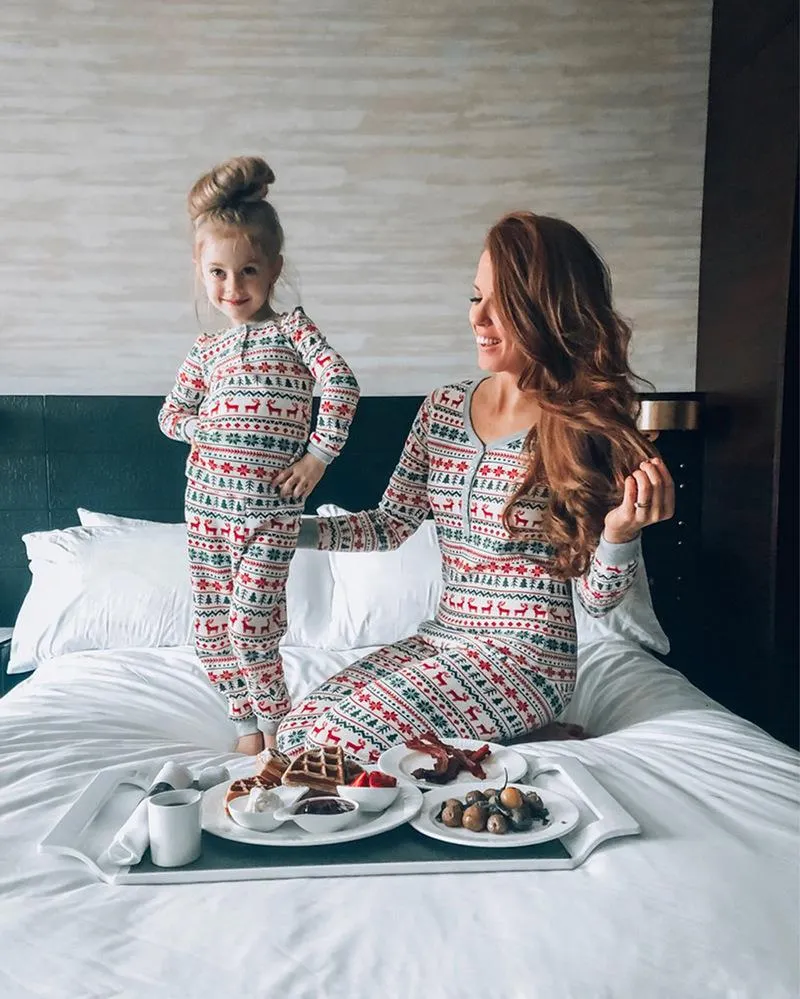 Christmas Deer Snowflake Printed pajamas
