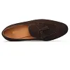 Handmade Fashion Men Tassel Suede Leather Boat Dress Shoes