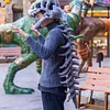T Rex Dinosaur Spines Skeleton Cute Pillow OOTD Accessory Funny Gift Idea