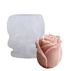 Rose Bud Candle Silicone Mould DIY Flower Aromatherapy Candle Mould Reusable Handmade Soap Silicone Moulds for Valentines Day Wedding Handicraft Souvenir (Valentine Day A)