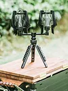 2-Head Aluminum Alloy Gas Tank Connection Lantern Bracket Camping Accessories