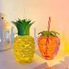 3/6pcs Drinking Cup 500ml Pineapple/Strawberry Shape Creative Beach Party Favors