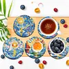 (US Local)6pcs DIY Sailboat And Sea Diamond Art Crafts Coaster Full Drill Diamond Coaster